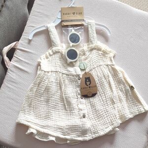 Rabbit & Bear Organic Cream Kids Matching Set